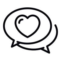 Friends chat icon, outline style vector