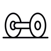 Dumbbell icon, outline style vector