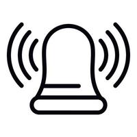 Ring bell icon, outline style vector