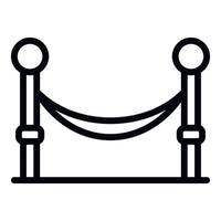 Hammock icon, outline style vector