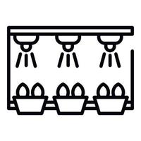 Smart irrigation rack icon, outline style