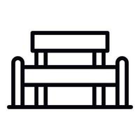 Garden bench in front icon, outline style vector