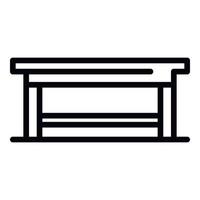 Garden table icon, outline style vector