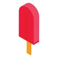 Fruit popsicle icon, isometric style vector
