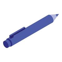 Modern pen icon, isometric style vector