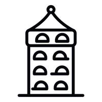 Riga tower icon, outline style vector