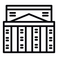 Riga bank building icon, outline style vector