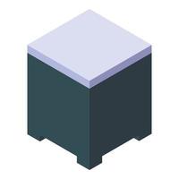 Wood drawer icon, isometric style vector