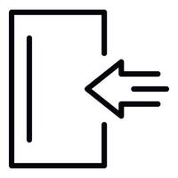 Exit door icon, outline style vector