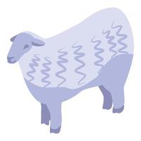 White sheep con, isometric style vector