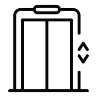 Standard elevator icon, outline style vector