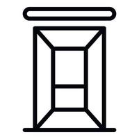 Small elevator icon, outline style vector