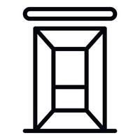 Small elevator icon, outline style vector