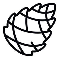 icono de cono de pino de Crimea, estilo de contorno vector