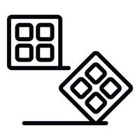 Ingots icon, outline style vector