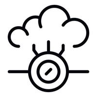 Cloud technologies icon, outline style vector