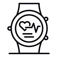 icono de reloj inteligente médico, estilo de contorno vector