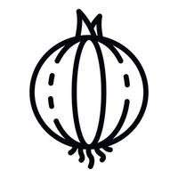 Vegetable onion icon, outline style vector