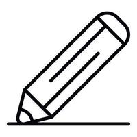 Pencil icon, outline style vector