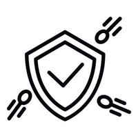 Prevention shiled icon, outline style vector