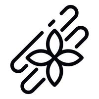 Cinnamon flower icon, outline style vector