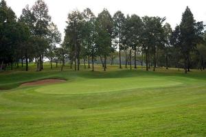 hermoso campo de golf de hierba verde foto