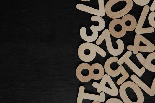 Background of numbers. from zero to nine. Numbers texture. Finance data concept. Mathematic. Seamless pattern with numbers. financial crisis concept. Business success. photo