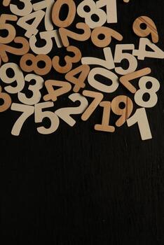 Background of numbers. from zero to nine. Numbers texture. Finance data concept. Mathematic. Seamless pattern with numbers. financial crisis concept. Business success. photo