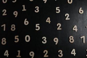 Background of numbers. from zero to nine. Numbers texture. Finance data concept. Mathematic. Seamless pattern with numbers. financial crisis concept. Business success. photo