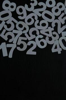 Background of numbers. from zero to nine. Numbers texture. Finance data concept. Mathematic. Seamless pattern with numbers. financial crisis concept. Business success. photo