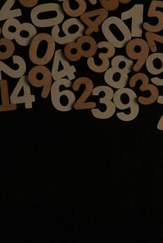 fondo de números. de cero a nueve. textura de números. concepto de datos financieros. matemático patrón sin costuras con números. concepto de crisis financiera. Éxito en el negocio. foto