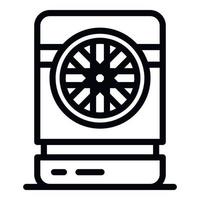 Fan air purifier icon, outline style vector