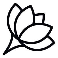 icono de flor de condimento, estilo de esquema vector