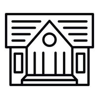 House exhibition icon, outline style vector