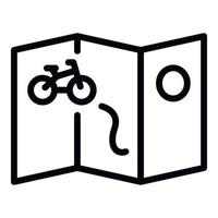 Bike rent route icon, outline style vector