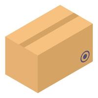 Fragile parcel icon, isometric style vector