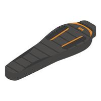 Adventure sleeping bag icon, isometric style vector