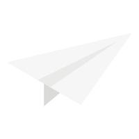 Paper airplane icon, isometric style vector