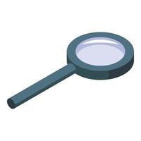 Magnifier icon, isometric style vector