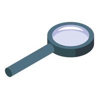 Travel magnifier icon, isometric style vector