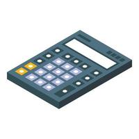 Calculator icon, isometric style vector