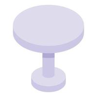 Round table icon, isometric style vector