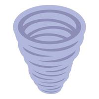 icono de tornado de energía, estilo isométrico vector