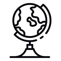 Geography globe icon, outline style vector