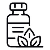 Herbal drugs icon, outline style vector