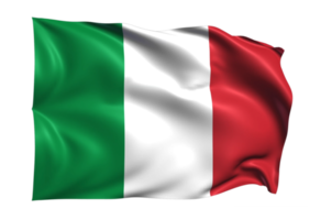 italia ondeando bandera fondo transparente realista png