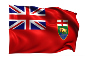 manitoba golvend vlag realistisch transparant achtergrond png