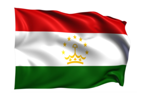 Tajikistan Waving flag Realistic Transparent Background png