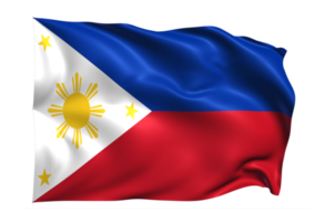 philippines agitant le drapeau fond transparent réaliste png