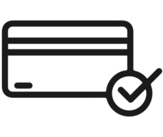 icono de verificación de tarjeta png en fondo transparente
